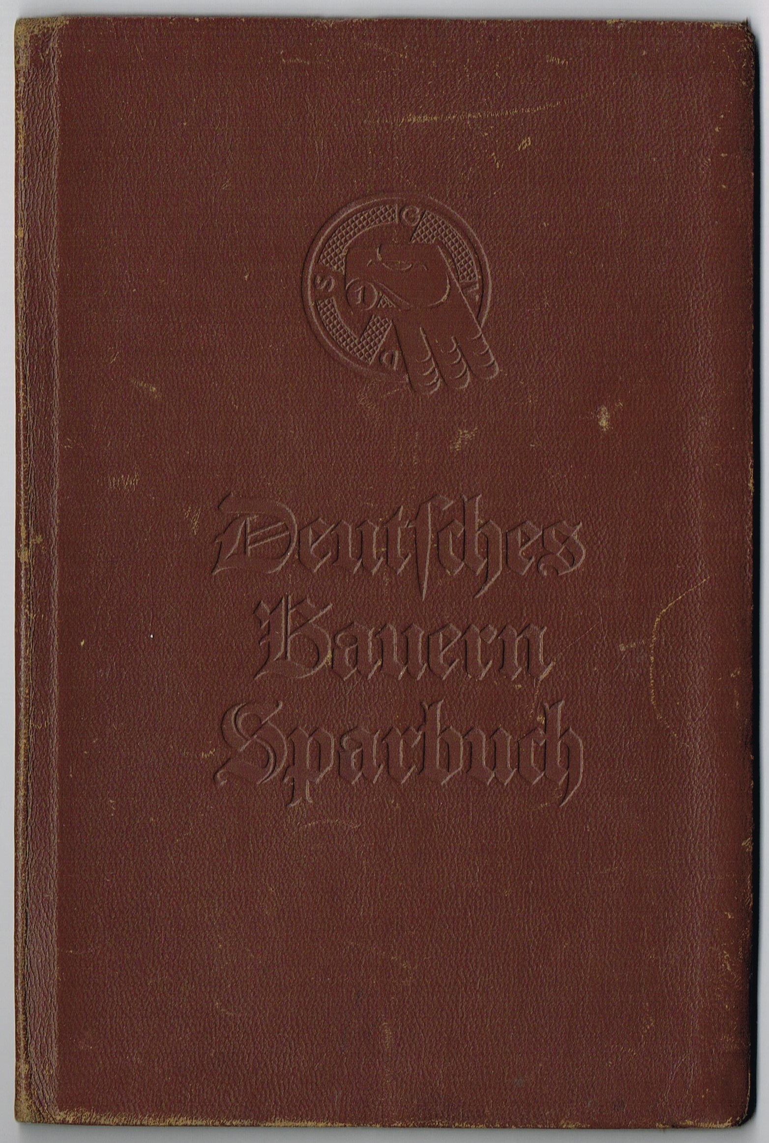 Deutsches Bauern Sparbuch - Blut und Boden - Gemeindesparkasse Schönwald - Nr.2322 - Sparbüchse Nr.815